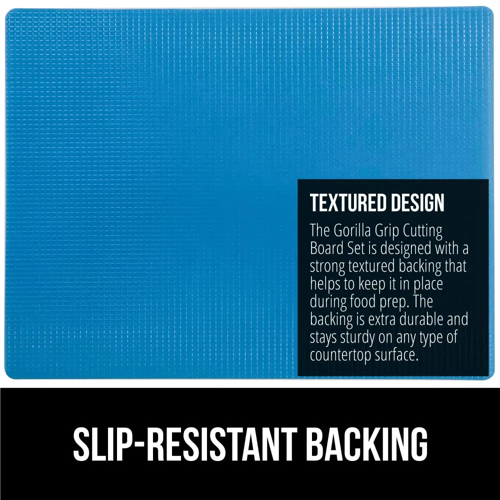 Plastic-Chopping-Cutting-Boards for Kitchen-Set Durable-Mats Food-Icons Flexible Dishwasher-Safe Slip-Resistant BPA-Free Meat Fish Vegetables