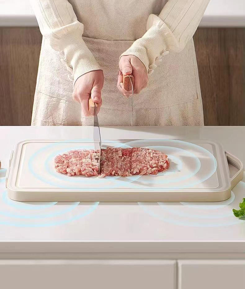 Cutting Board Comes with Cutting Board Stand Stainless Steel with Stand Rectangular Double Use Cutting Board