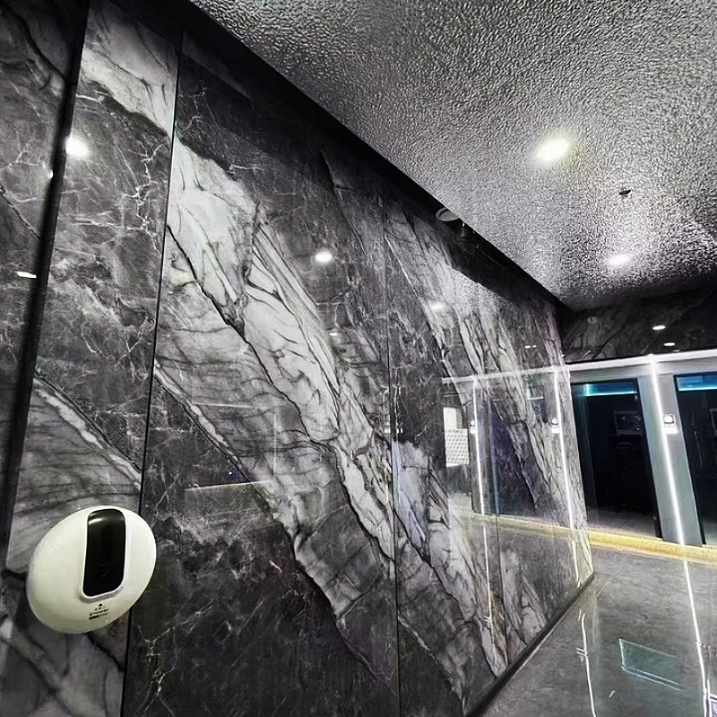 Premium UV-Resistant Marble Cutting Board with Sturdy PVC Base