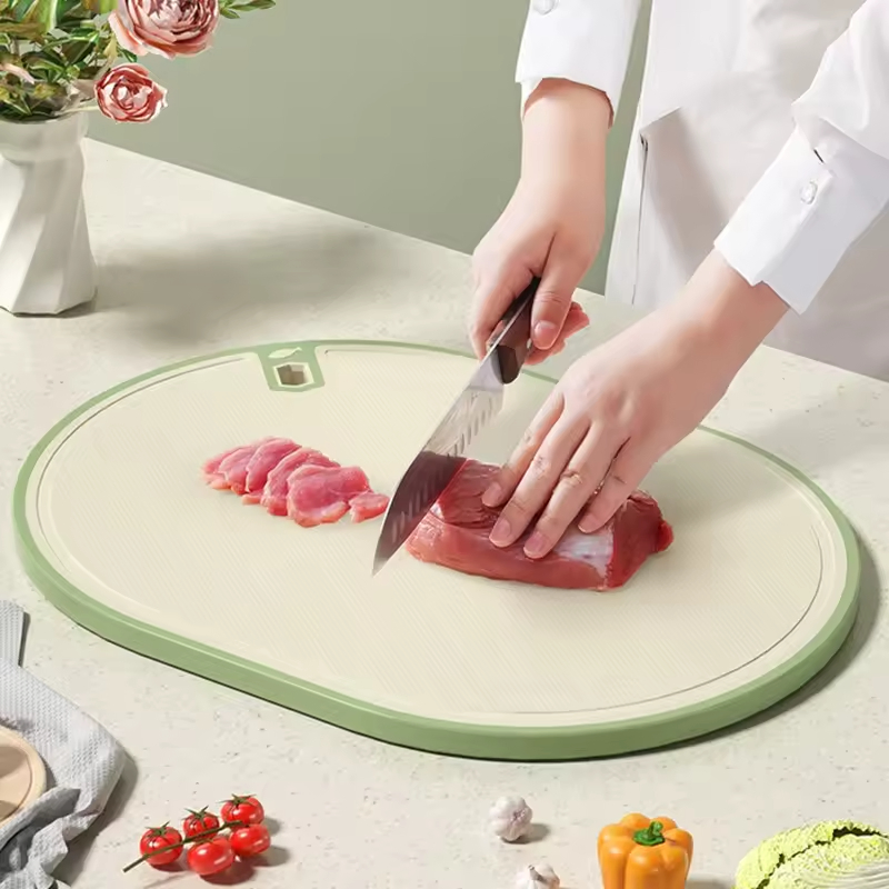 New Design Plastic Food Safe Chopping Board Two Size Vegetable Meat Cutting Board