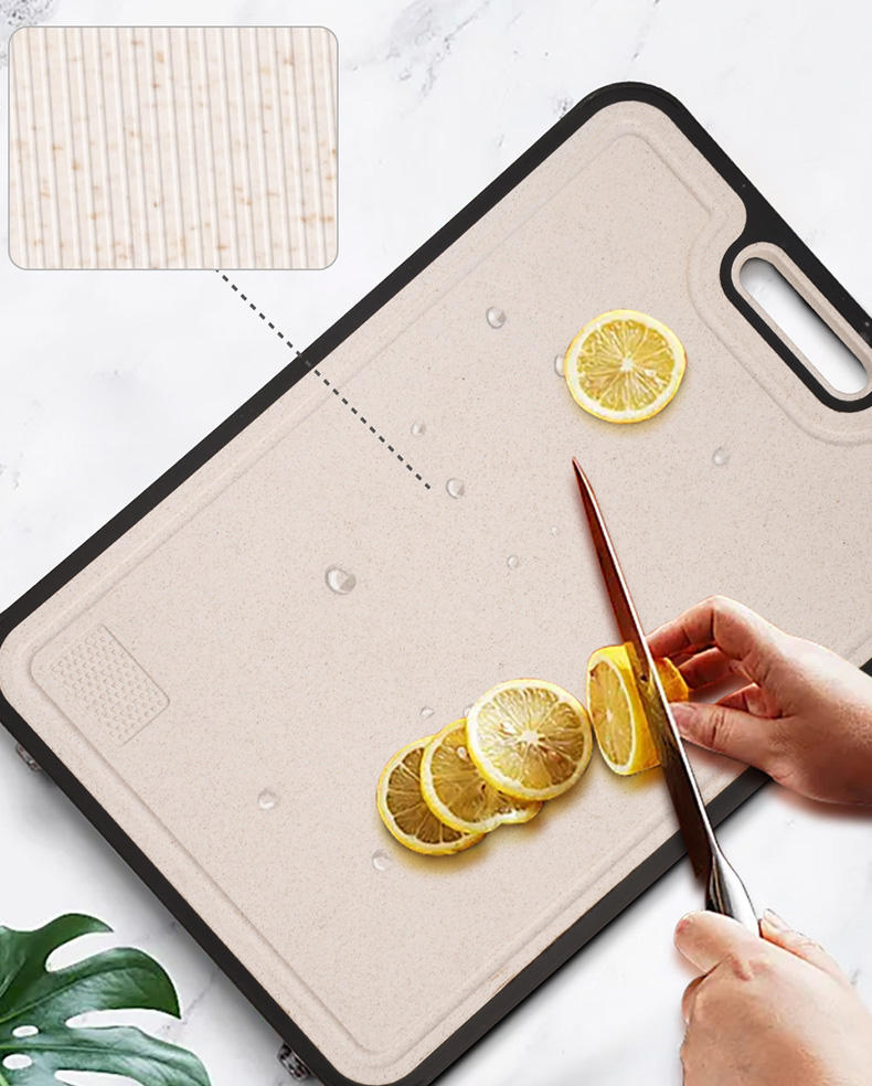 Titanium and Wheat Fiber Double-Sided Cutting Board Mildew-Resistant and Antibacterial Household Kitchenchop Board