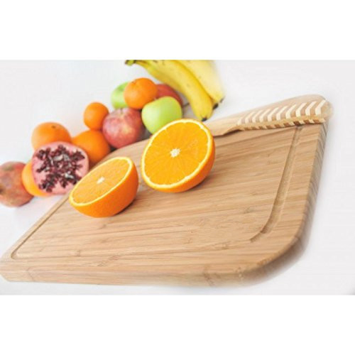Eco-Friendly Bamboo Cutting Board with Juice Groove Feature