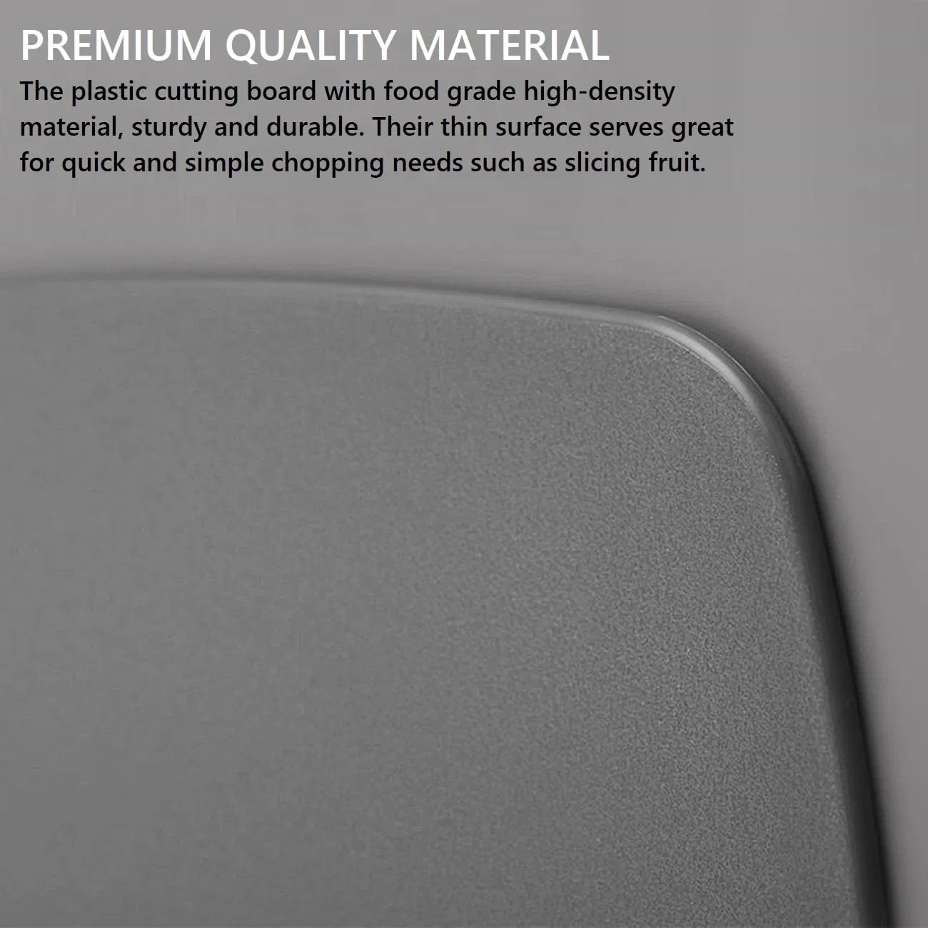 Thick Plastic-Chopping-Cutting-Boards for Kitchen Set for Meat Fruits with Easy-Grip Handle Dishwasher-Safe