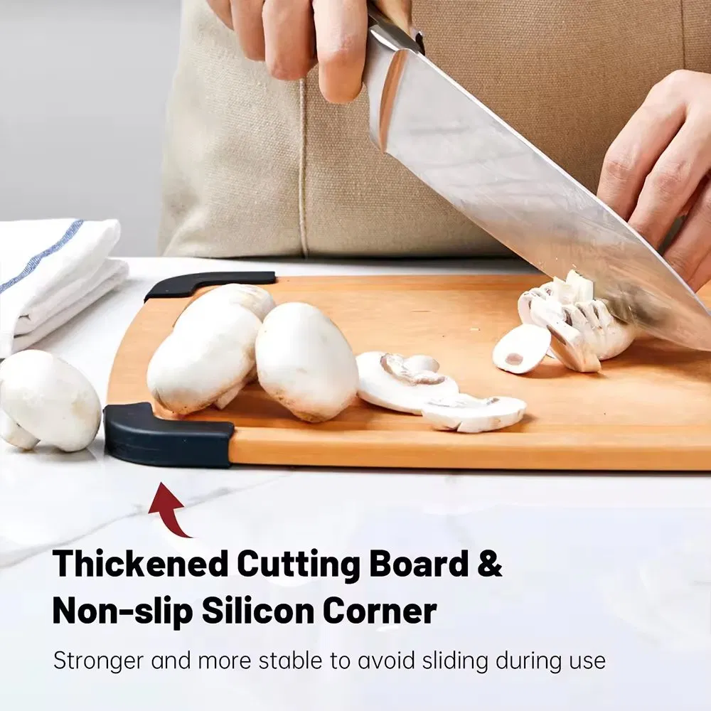 Stylish Brown Round Cutting Board with Convenient Hanging Hole