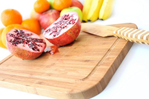 Eco-Friendly Bamboo Cutting Board with Juice Groove Feature