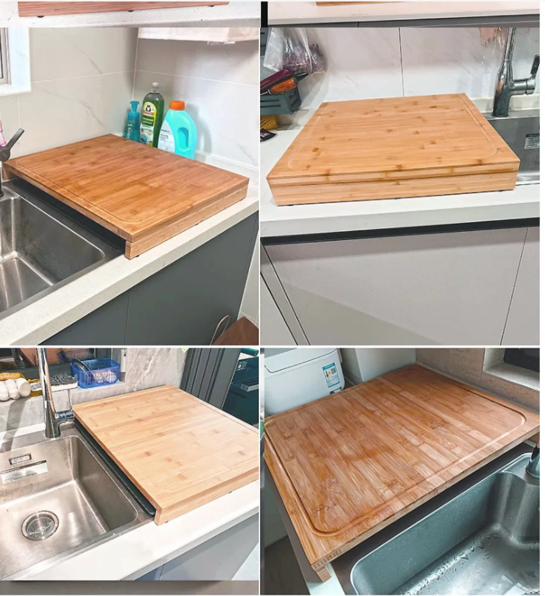 Extra Large Bamboo Cutting with 2 Stand Slot Which Used as Diswasher Cover Board