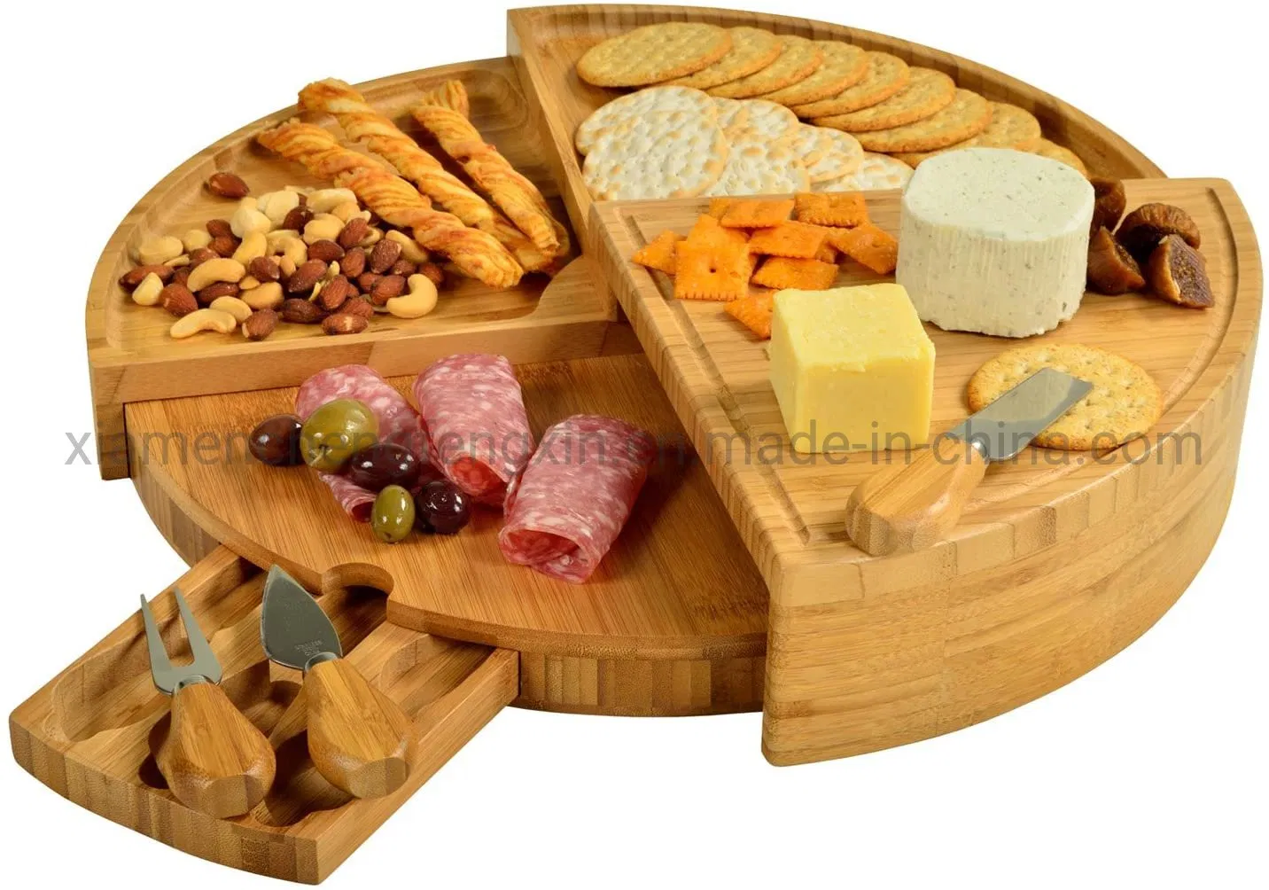 Stylish Bamboo Serving Board for Entertaining and Sharing