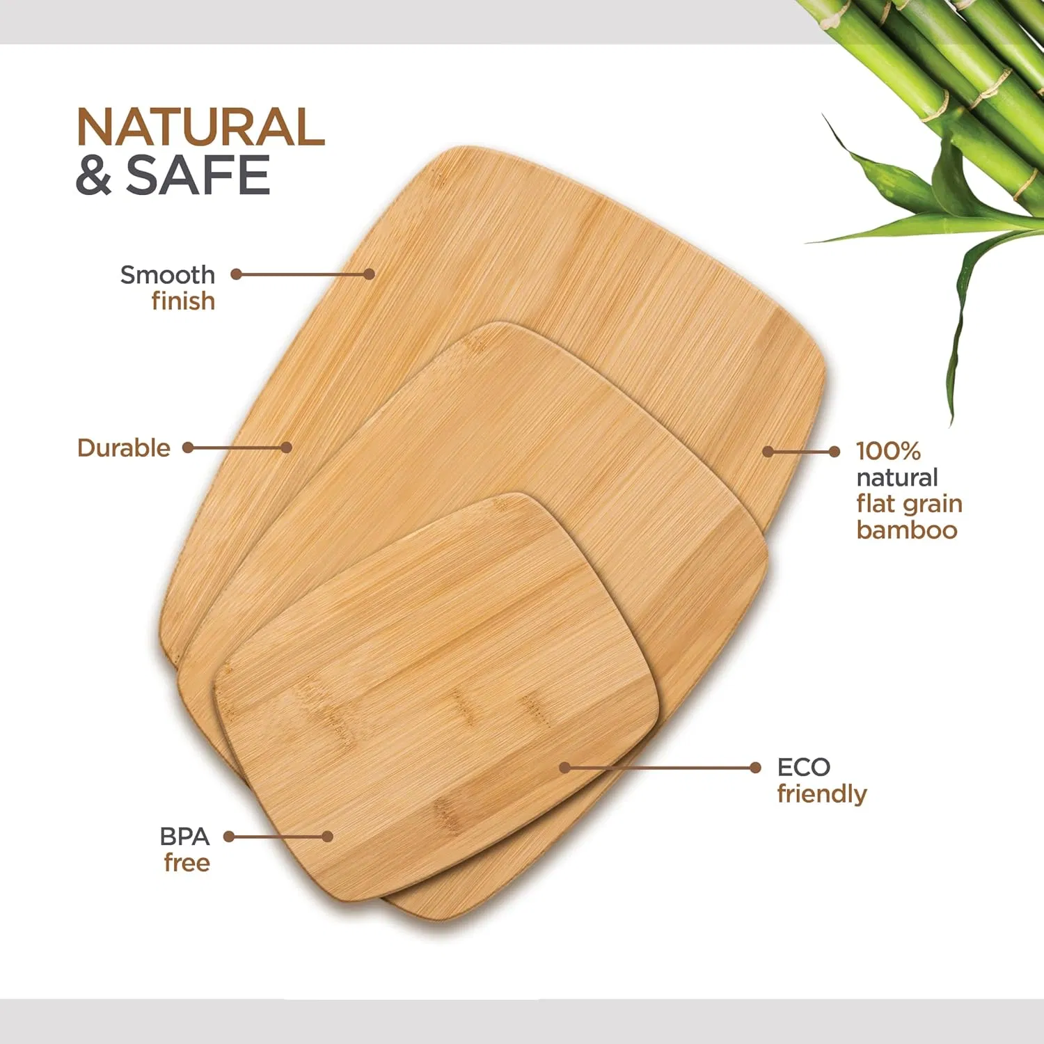 3 Piece Reversible Wood Cutting Boards for Kitchen, Chopping Meat, Vegetables, Fruit, Cheese, Charcuterie