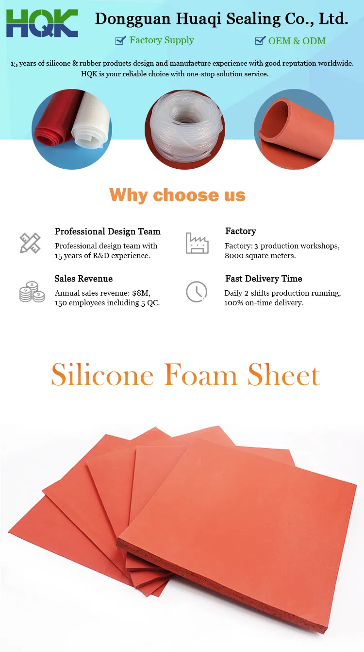 Sponge Silicone Foam Rubber Sheet