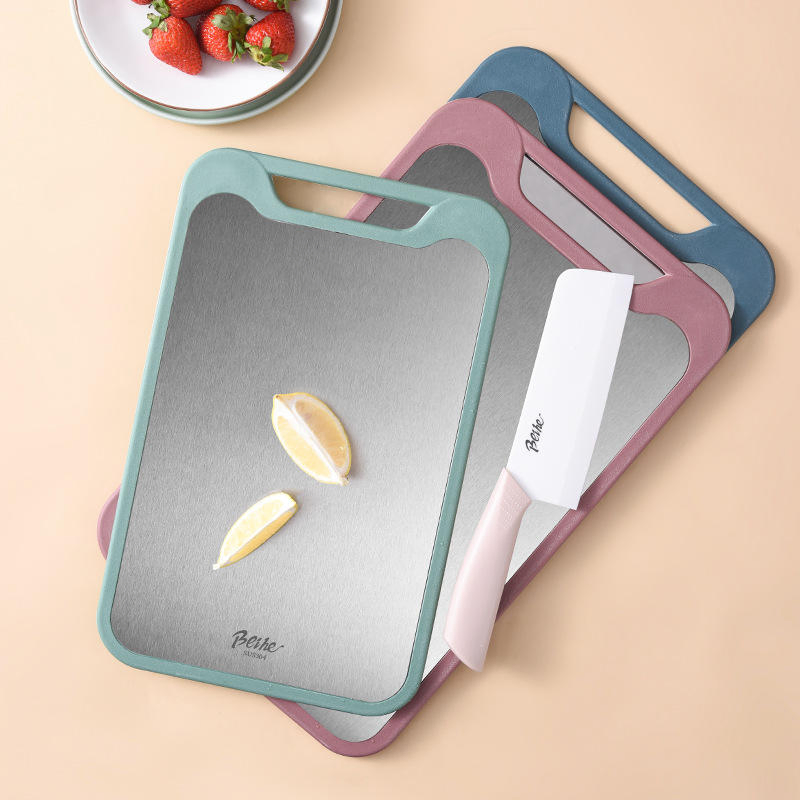 Wholesale Dual-Purpose Large Stainless Steel 304 Cutting Board Multi-Performance Double-Sided Sticky Plate Rolling Chopping