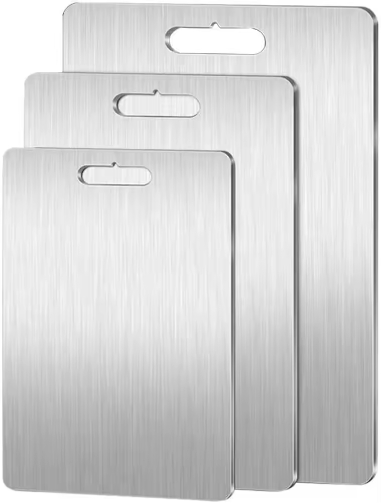 Non Slip Double-Sided Cutting Board Metal Chopping Board Pure Titanium Cutting Board for Kitchen