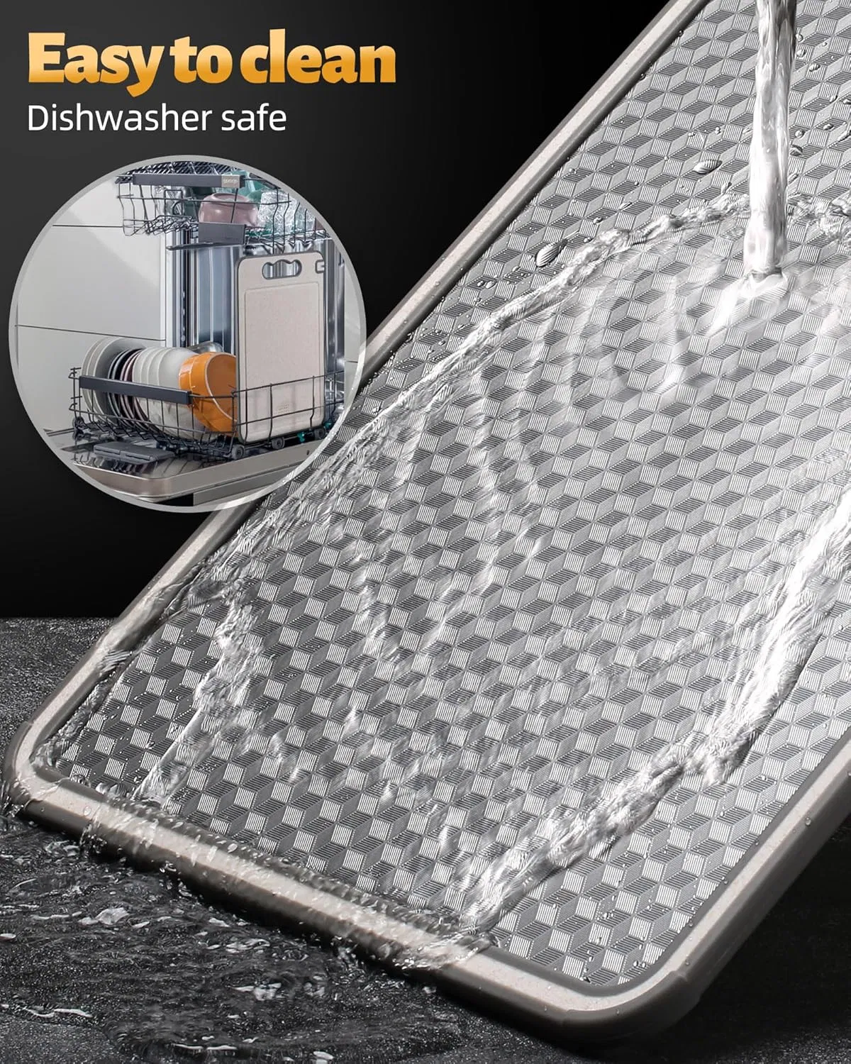 Stainless Steel Cutting Board for Kitchen, Double Sided Non-Slip Scratch-Resistant Mesh Design