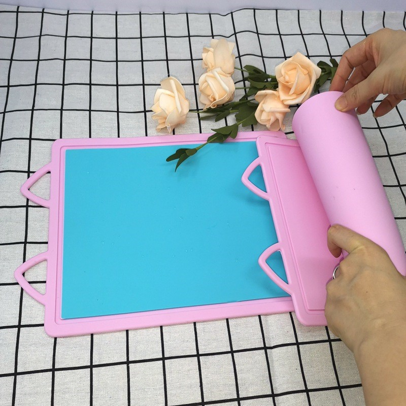 Easy Folding Silicone Camp Cutting Board Foldable Silicone Travel Chopping Board