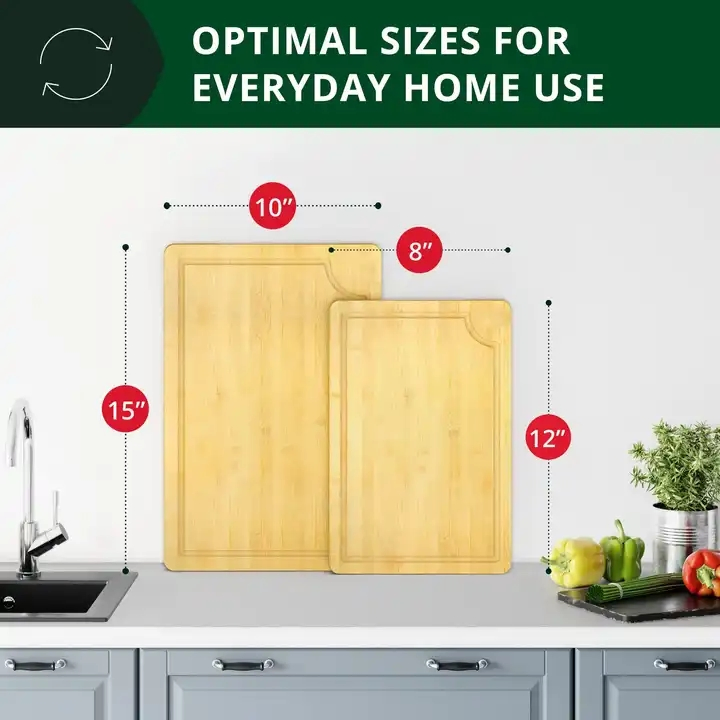 Reversible Pre-Oiled Bamboo Chopping Board with Juice Groove
