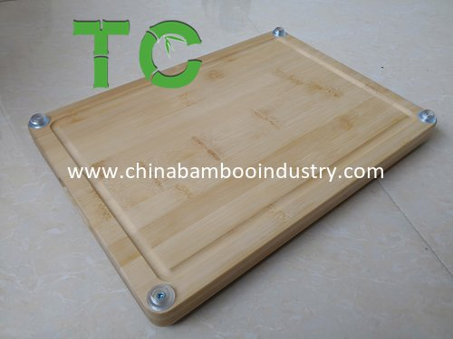 Cheap Price Bamboo Cutting Board with Non-Slip Feet Juice Groove Double-Sided Use Butcher Block