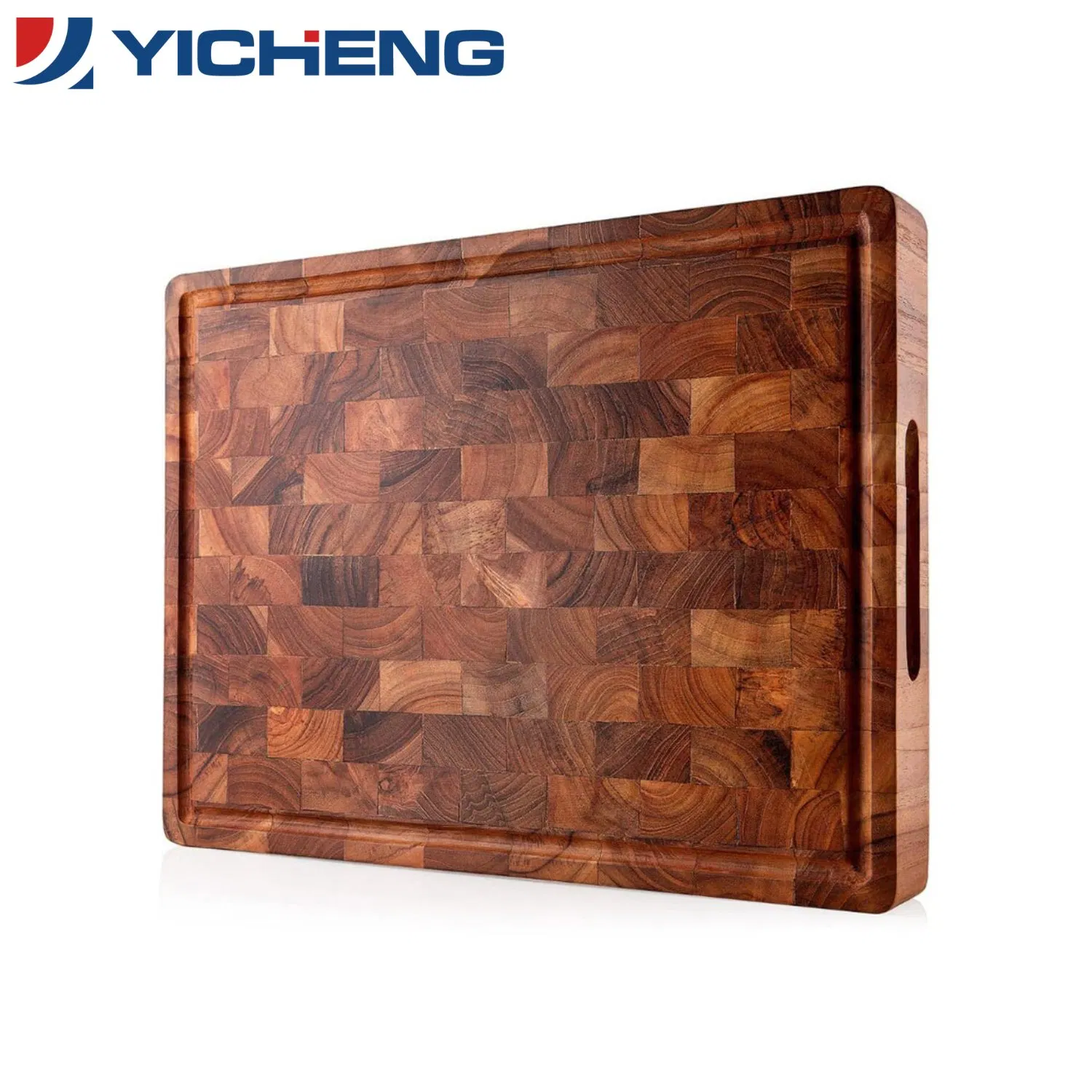 Large Acacia Wood Cutting Board with Juice Grooves for Kitchen Meal Prep Outdoor Food Serving Chopping Board