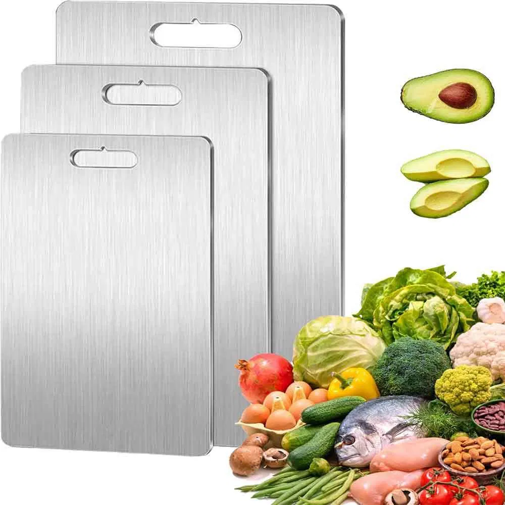 Customized Pure Titanium Cutting Board Quality Upgrade Good Material Anti Mold Titanium Outdoor Double-Sided Lap Cutting Board