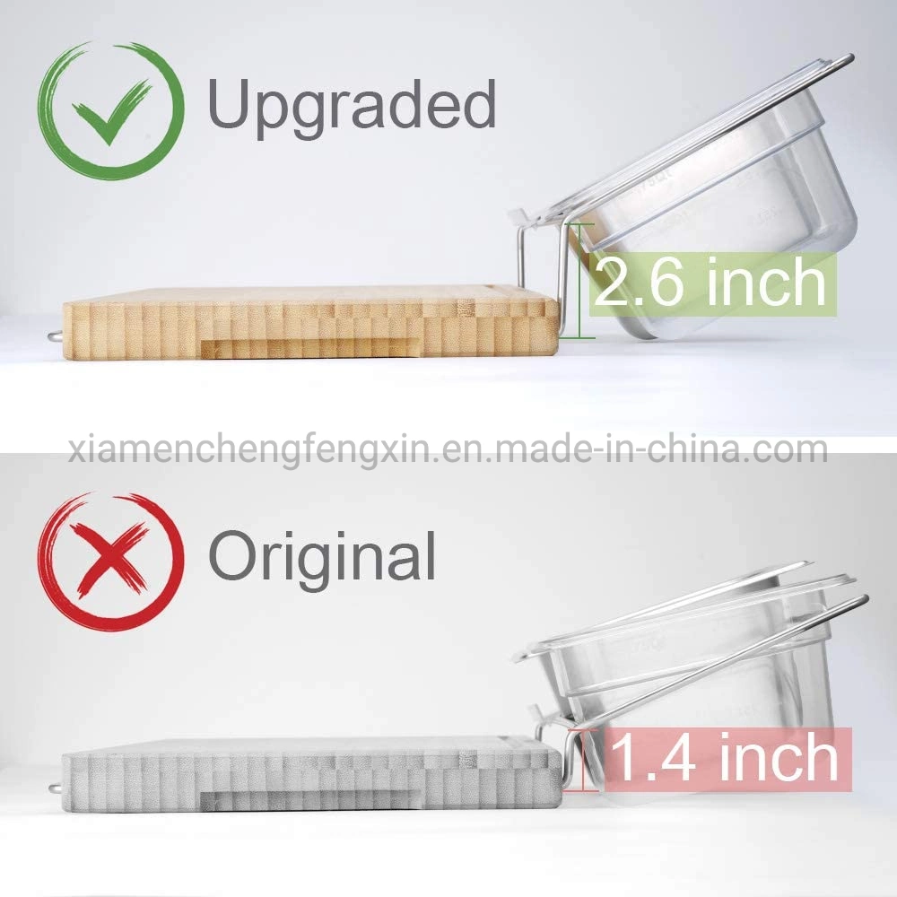 Sustainable Bamboo Cutting Board with Juice Groove and Storage Solution