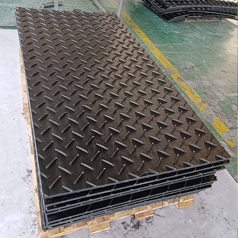 Protection Mat Custom Size HDPE Ground Mats for Temporary Construction Ground Protection UHMWPE Track Mat 10mm-15mm Thickness Custom Cutting Service