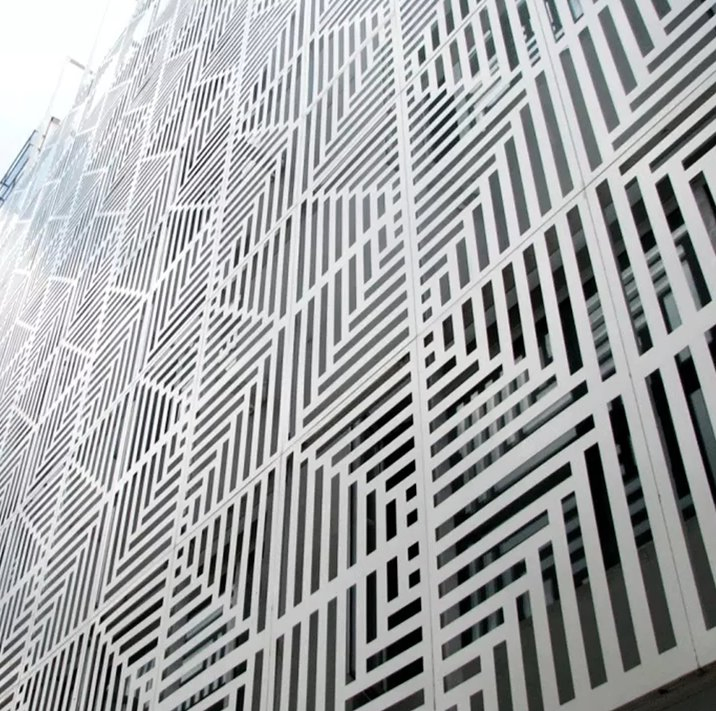 3D Building Material Aluminum Facade Laser Cutting Metal Curtain Wall Cladding Panel Decorative Perforated/Carved Board