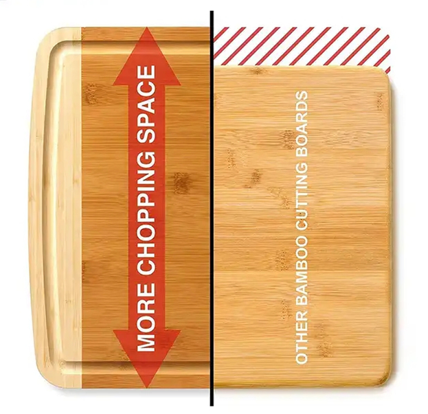3 Layer Strong Extra Large Bamboo Cutting Board for Kitchen