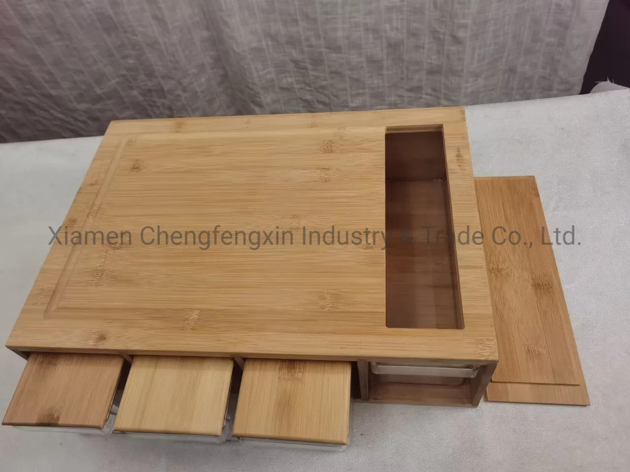 Eco-Friendly Bamboo Cutting Board Set with Stylish Storage Solutions