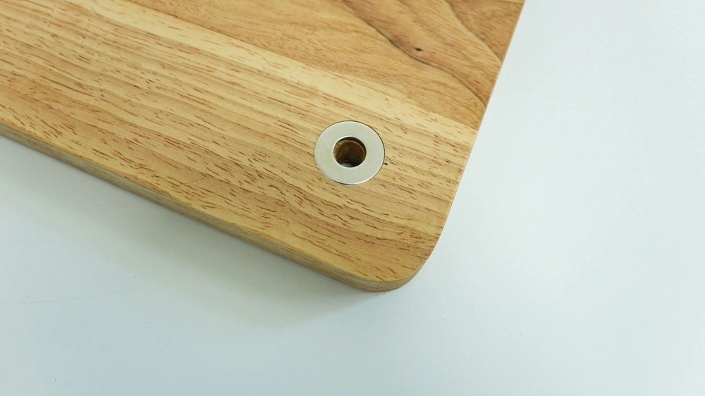 Reversible Rubber Wooden Cutting Board Meat Carving Board with Meat Hamer