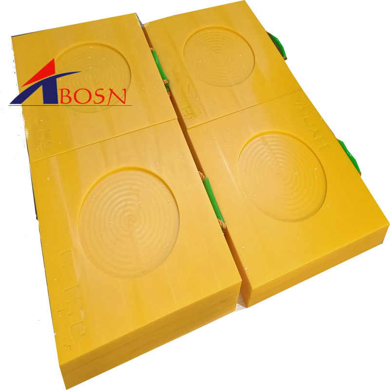 50mm Thick High Bearing Plastic UHMWPE Outrigger Pads Crane Mats Stabilizer Pads Jack Pads