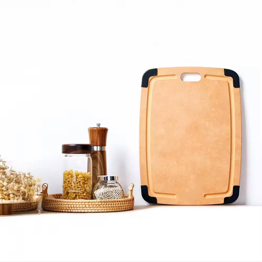 Stylish Brown Round Cutting Board with Convenient Hanging Hole