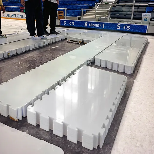 Synthetic ice rink