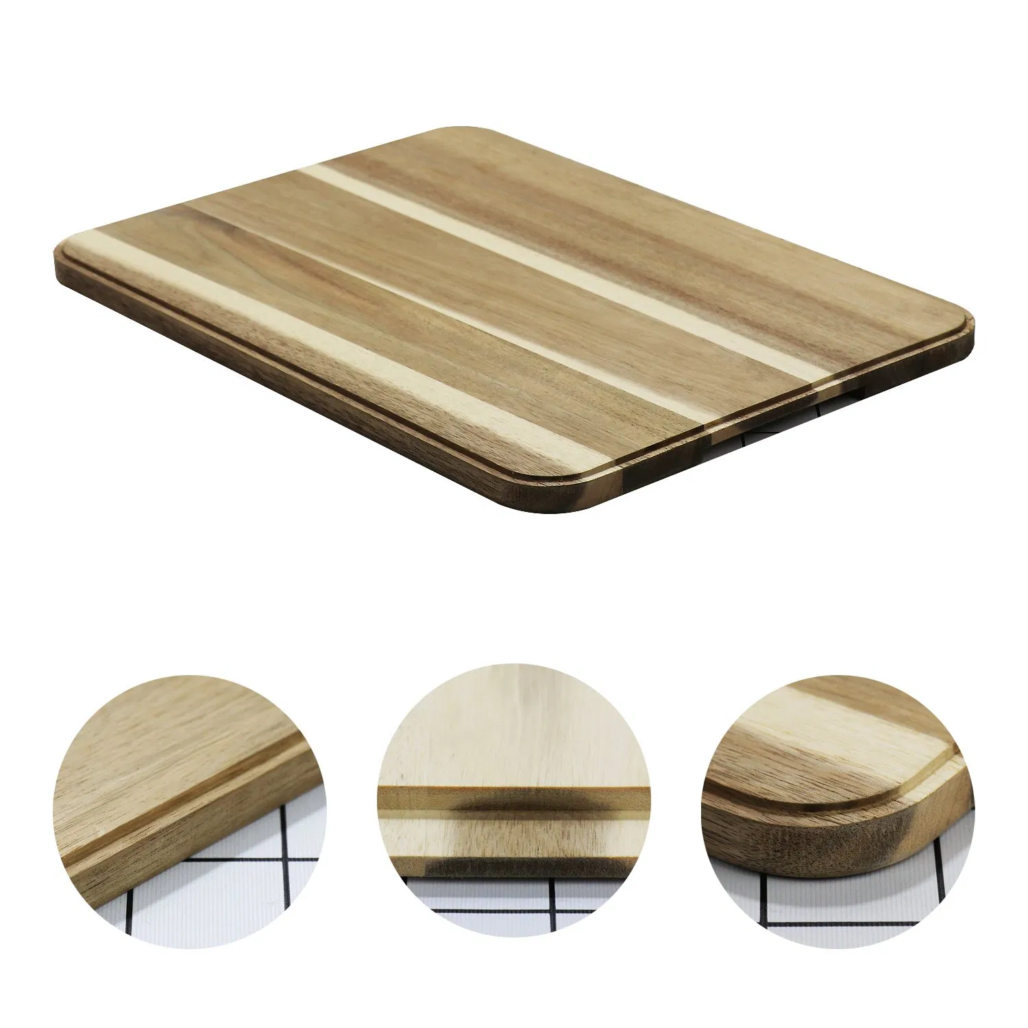 Acacia Wood Cutting Board for Kitchen Reversible Wooden Chopping Board Charcuterie Board