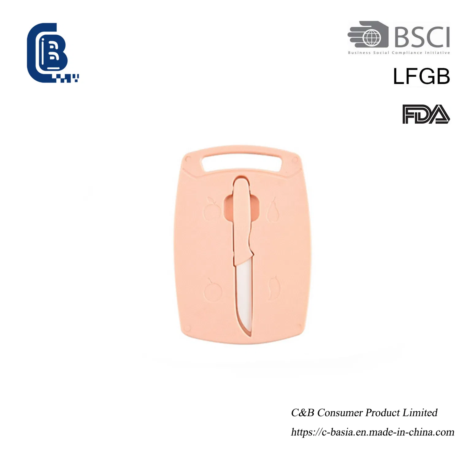 Heavy Duty Non-Slip Cutting Board with Knife - Dishwasher Safe &amp; Juice Groove