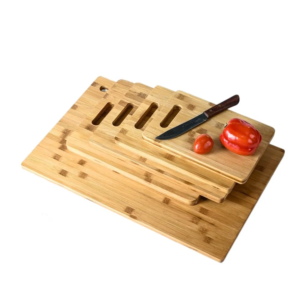 Wholesale Custom Extra Large Bamboo Cutting Board Set Natural Deli Kitchen Wooden Cutting Board