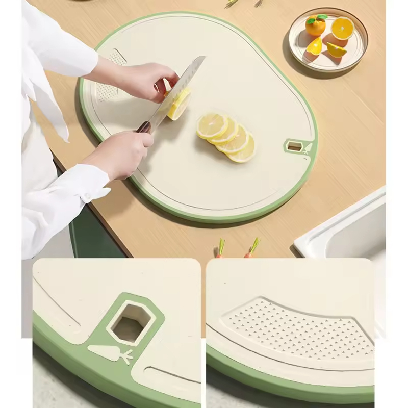 New Design Plastic Food Safe Chopping Board Two Size Vegetable Meat Cutting Board