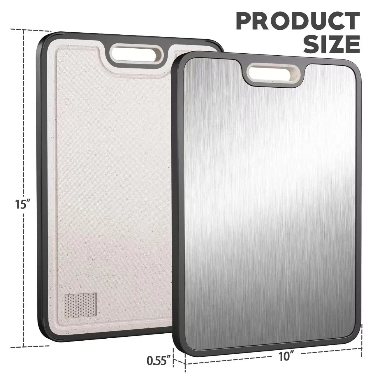 High-Quality Pure Titanium Cutting Board Double Sided Doubled Sided Titanium Cutting Board Wheat Straw Scratch Resistant