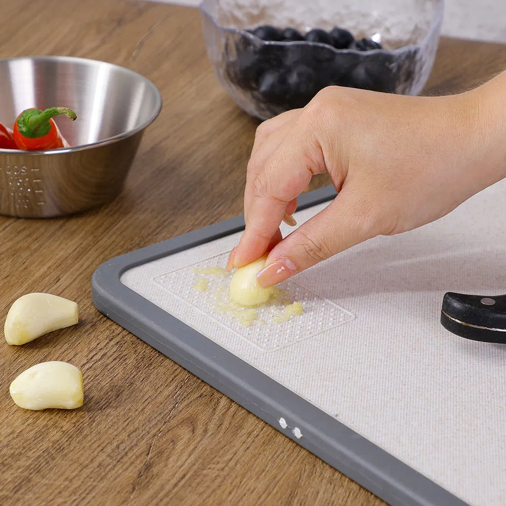 Multifunctional Eco-Style Anti-Bacterial Chopping Block Double-Sided Marble Plastic SUS304 Thickened Kneading Cutting Board