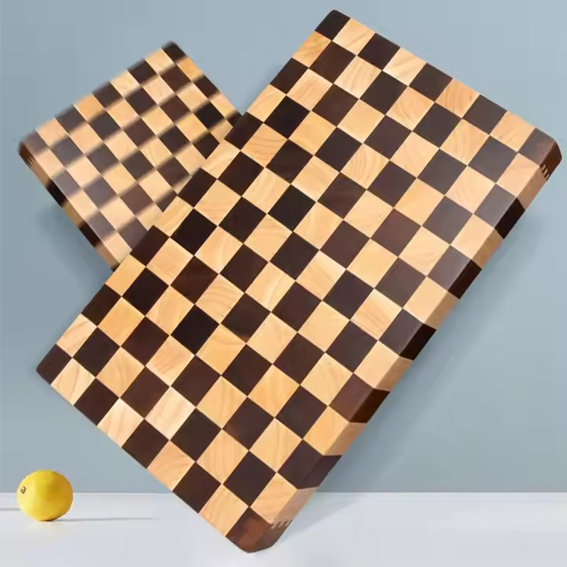 Acacia/Rubber Wood Interval Splicing Charcuterie Butcher Reversible Checkerboard Chopping Cutting Board
