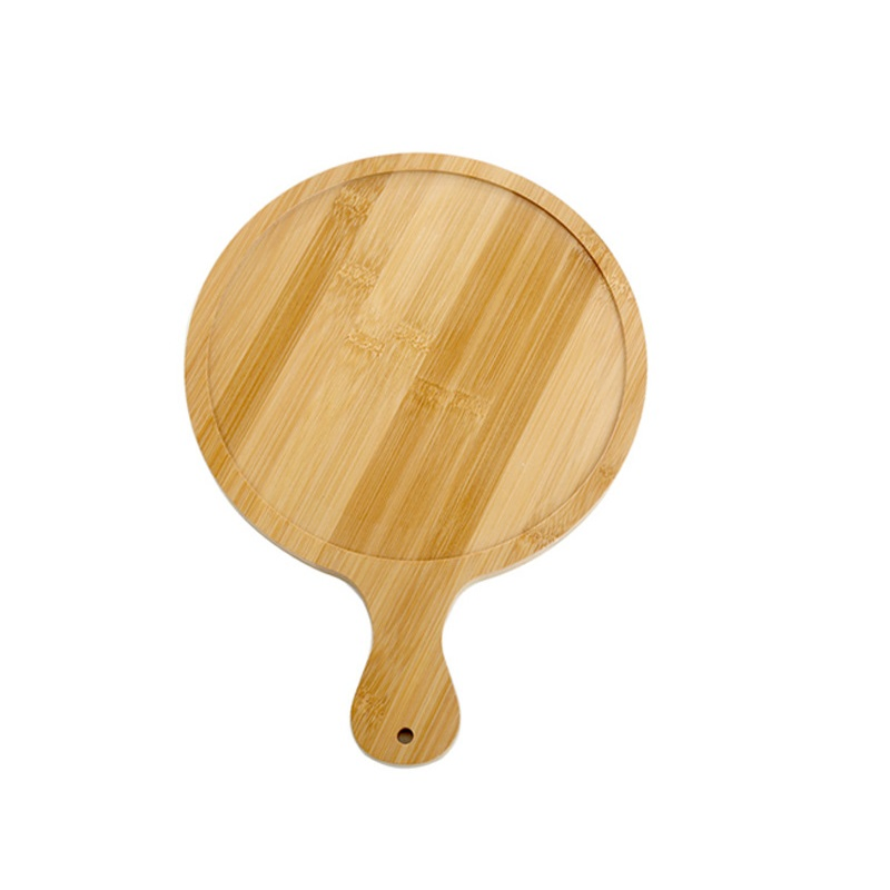 Round Bamboo Cutting Board with Handle Reversible Multipurpose for Cutting Chopping