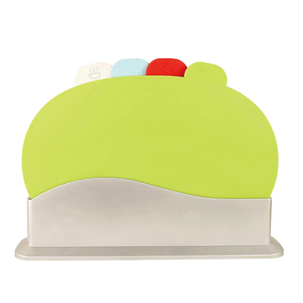  4 Color-Coded Index Cutting Board Set with /Kitchen Tool/Cutting Board