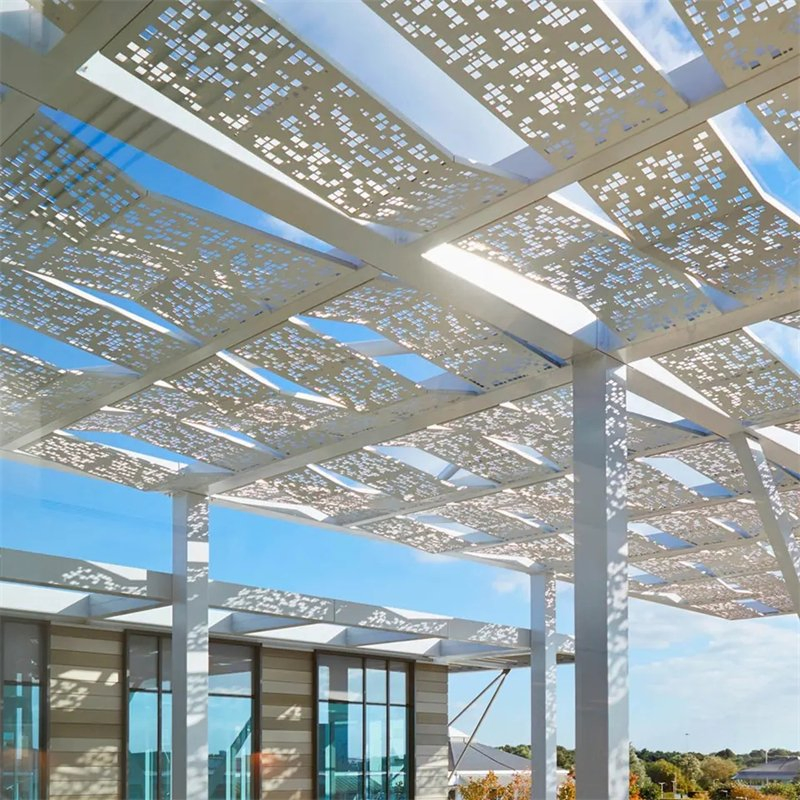 3D Building Material Aluminum Facade Laser Cutting Metal Curtain Wall Cladding Panel Decorative Perforated/Carved Board