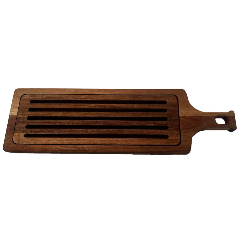Bamboo Long Paddle Serving Board with Handle