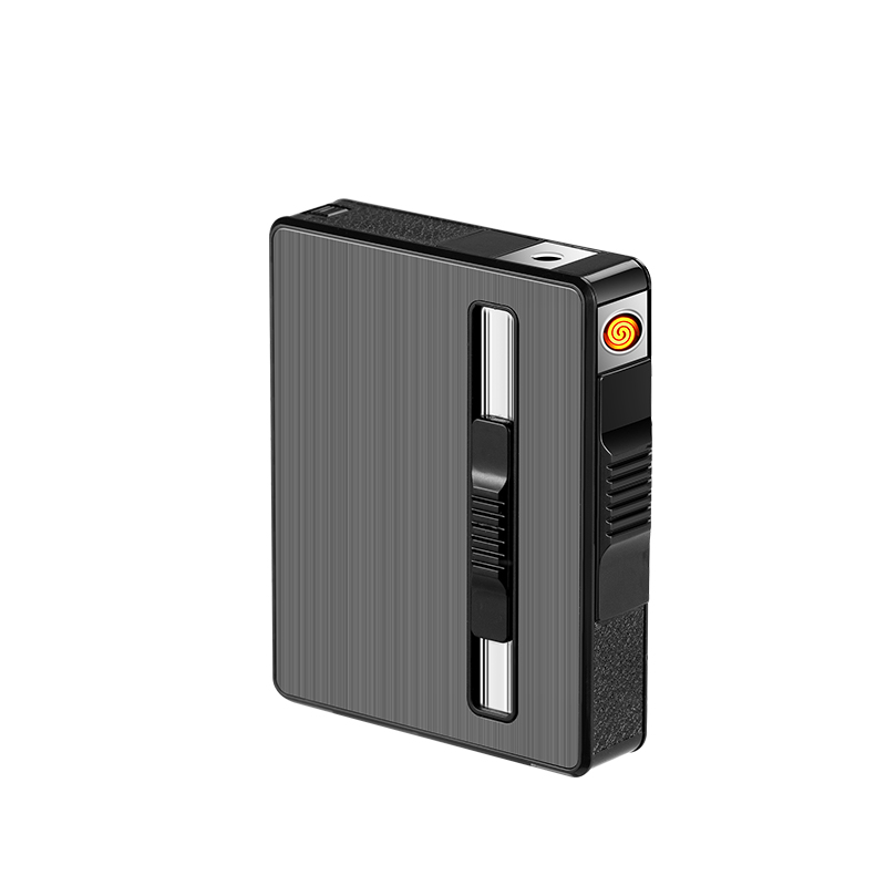 New Electric Dual-use Cigarette case Torch Electronic Lighter Cigarette case Moisture-proof Cigarette case Twin Flames