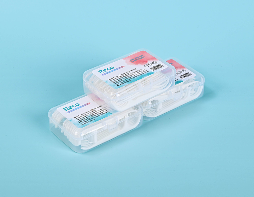 Portable Disposable Biodegradable Material Oral Cleaning Teeth Mint Flavored Dental Floss Stick