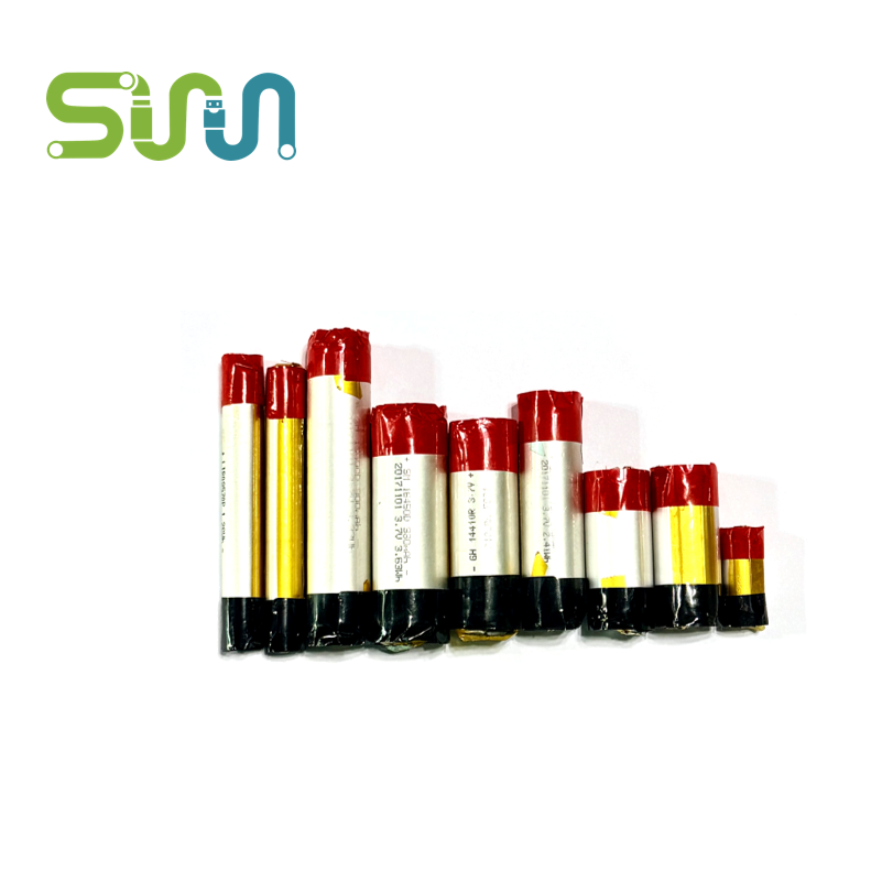 Customizable Cylindrical Polymer Lithium Battery SUM08400D-180mAh Suitable for E-cigarettes and Beauty Devices