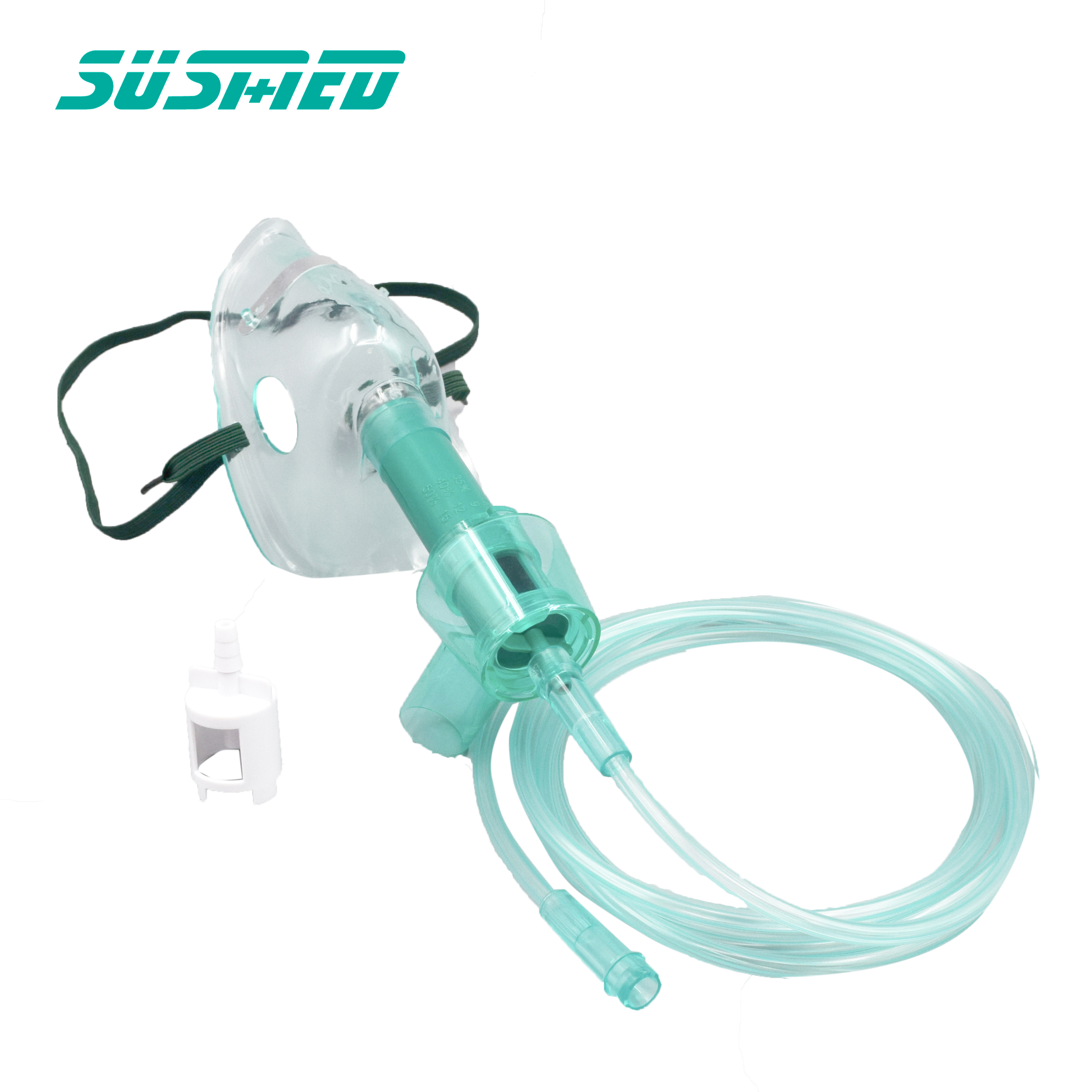 Disposable Oxygen Adjustable Venturi Mask with 6pcs Colored Venturi Connectors