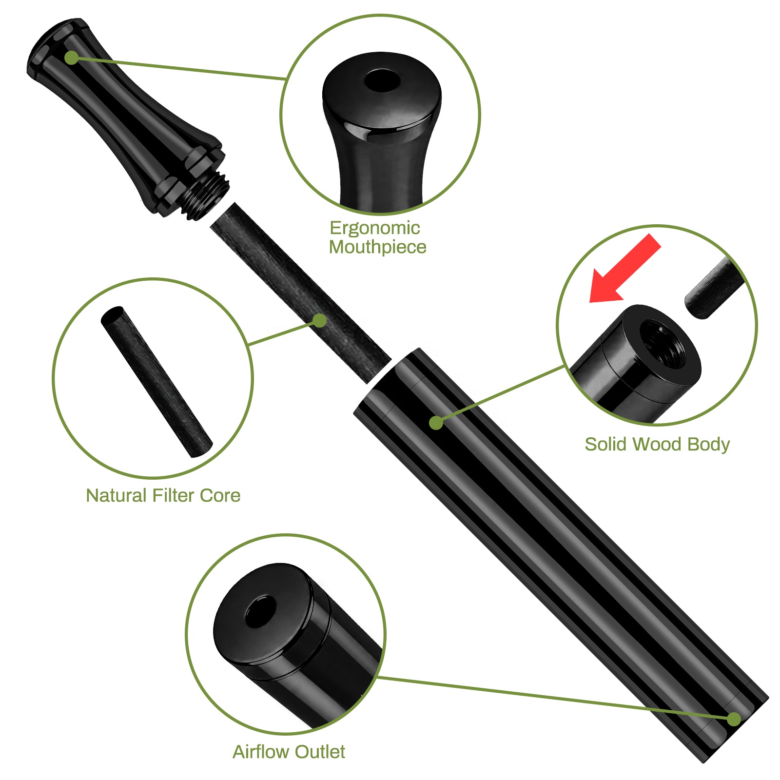 Fixed Air Resistance Premium Stainless Steel Quit-Vaping Tool Handheld Inhaler For Mindfulness Meditation Zero-Smoke