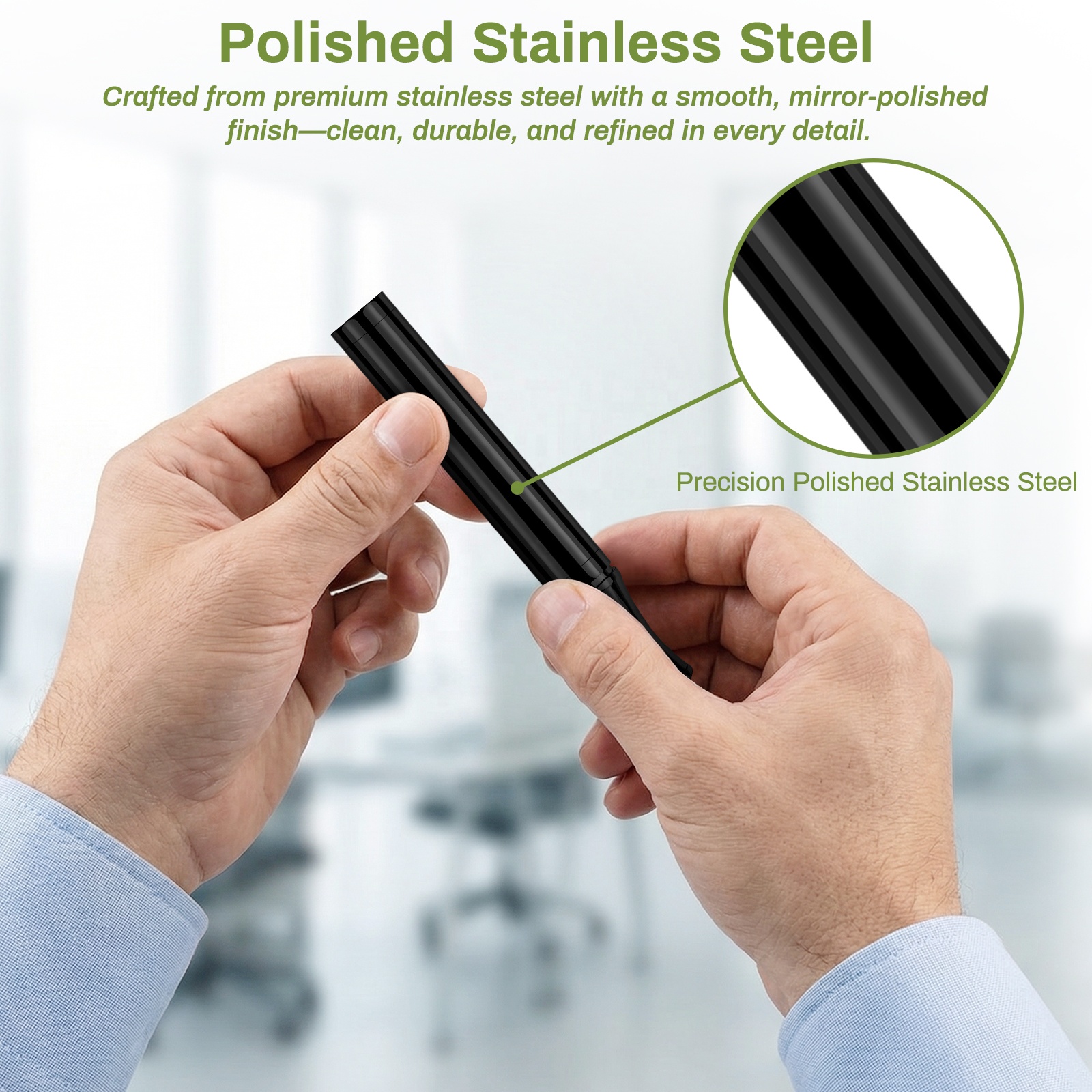 Fixed Air Resistance Premium Stainless Steel Quit-Vaping Tool Handheld Inhaler For Mindfulness Meditation Zero-Smoke