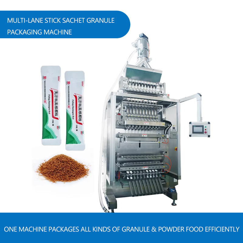 Multi Lane Automatic Stick Sachet Granule Packaging Machine Volumetric Cup Dosing For Herbal Granule Solid Drink Stick Pack