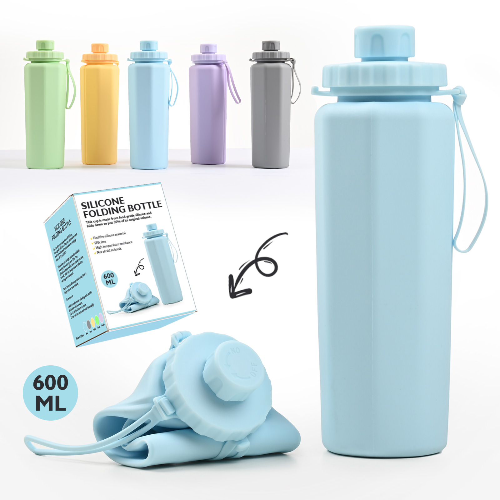 Wholesale Eco-friendly Disposable Large-capacity Portable Shockproof High-temperature Resistant Foldable Food-grade Plastic
