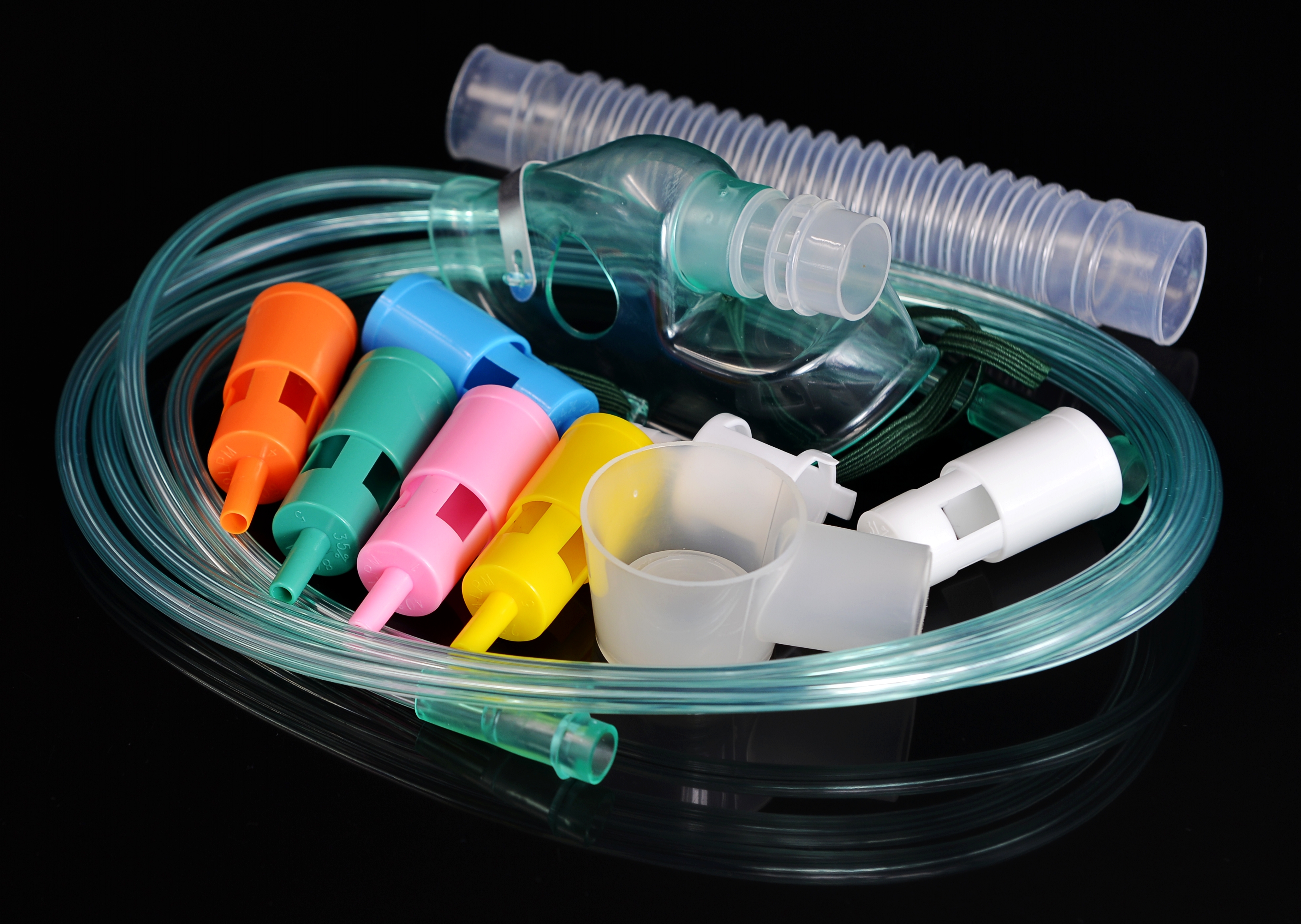 High-quality Transparent Disposable Adjustable Ventruri Oxygen Mask for Adult/Pediatric Use Individually Packed
